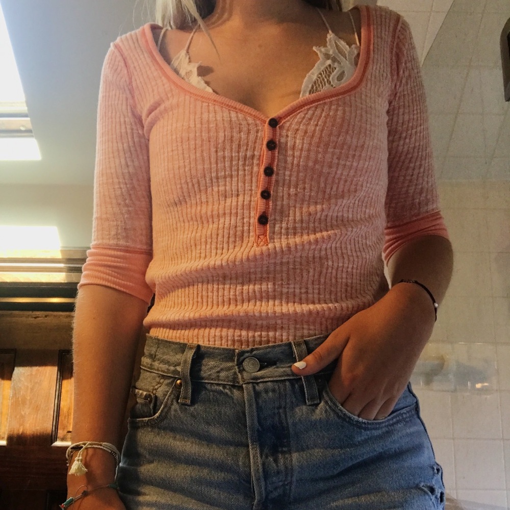 Free People 1/2 Sleeve Shirt
